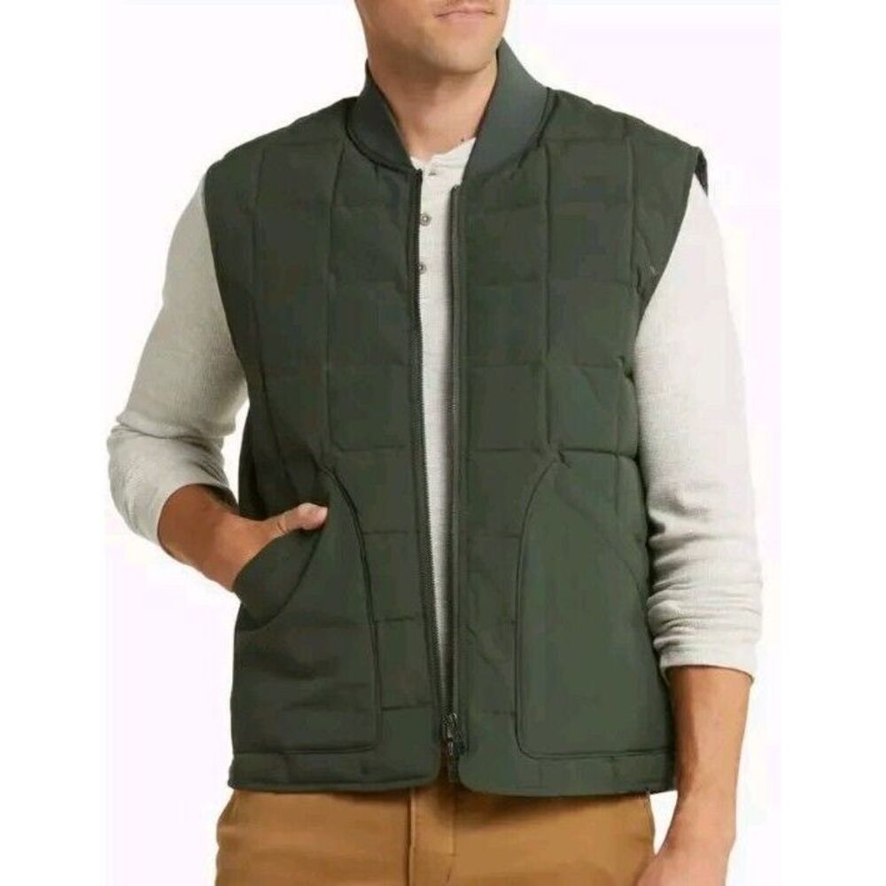 Men's Rodd & Gunn Milford Quilted‎ Zip Vest Size Medium Olive Green